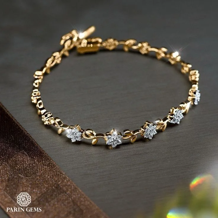 Slim Center Circle Stone Bracelet